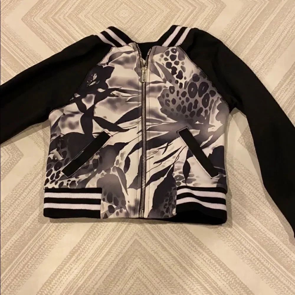 River Island Girls Black & White Zippered Jacket